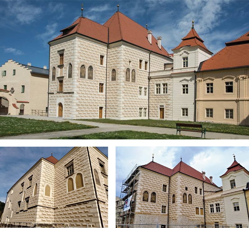 klášter Želiv, restaurování a rekonstrukce fasády a celková obnova historické budovy